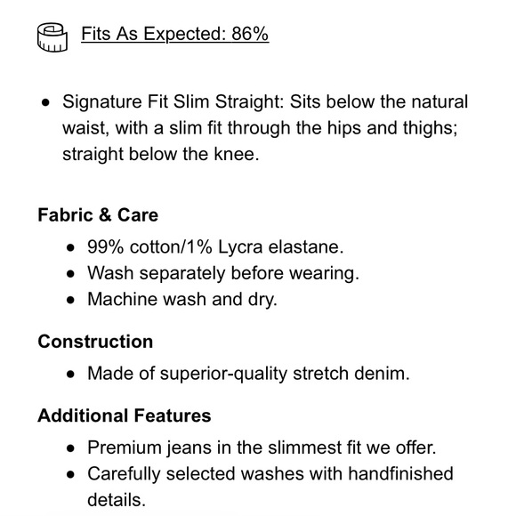 L.l.Bean Signature Slim Straight Jeans - Picture 7 of 7